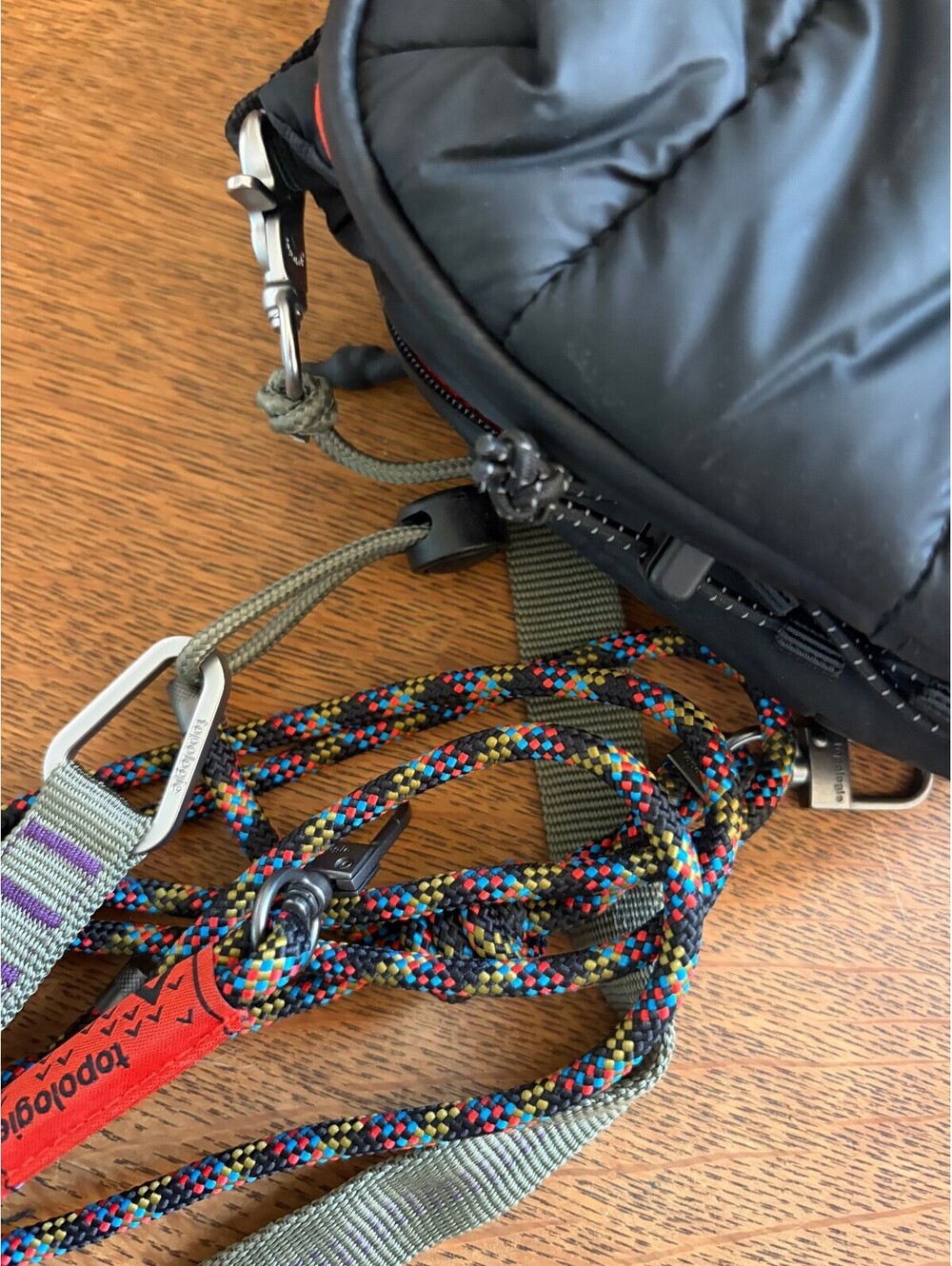 Topologie Bottle Sacoche Large Black Quilted Crossbody Bag - Picture 7 of 9